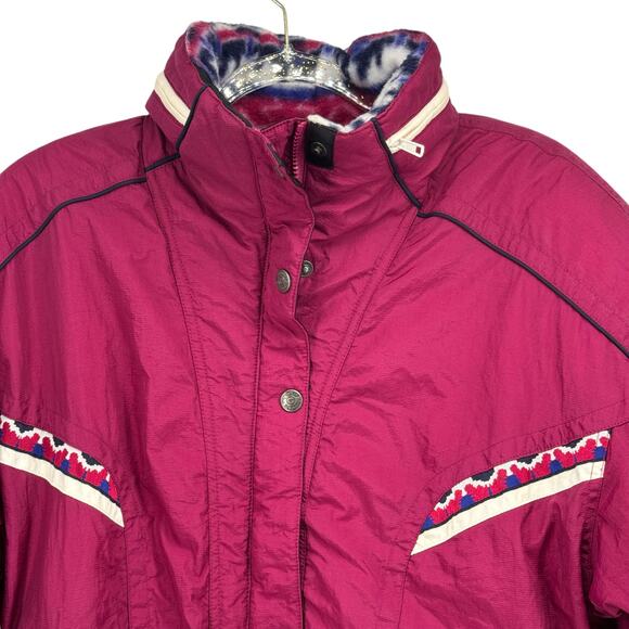 Tyrolia by Head VTG Skiwear Women’s 2 PC SZ 8 Apres 80s Y2K Purple Fleece Snow - Picture 6 of 16